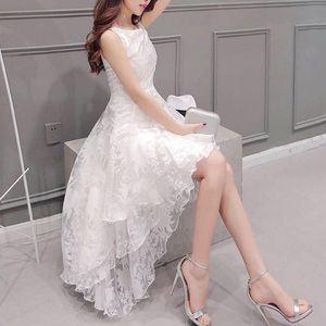 Elegant White Ruffle Dress